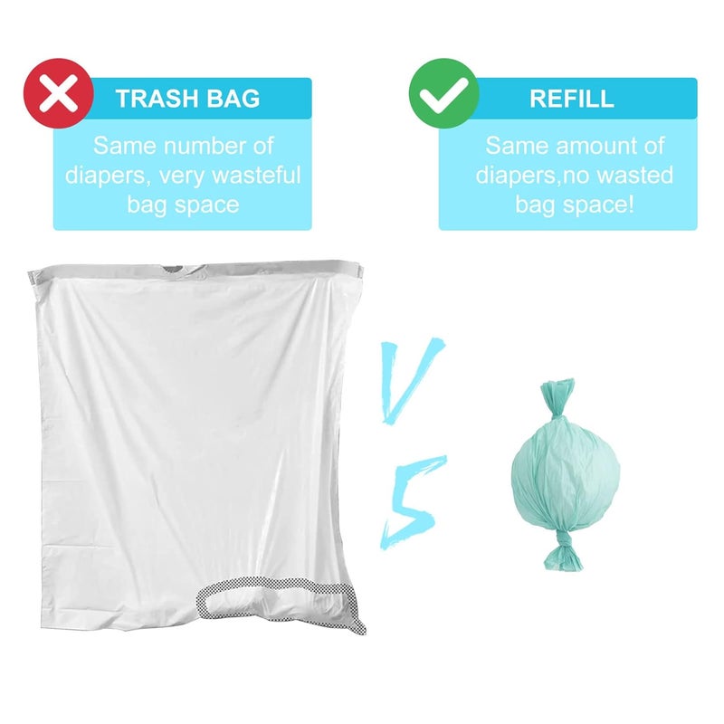Lisyee 4 Pack Adult Diaper Liner Refills Compatible with Janibell Akord 280 Slim Model Adult Diaper System, Green, Lightly Scented - Image 5